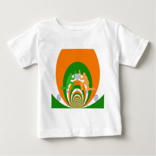 T-shirt Pour Bébé Inde Cricket Spirit Design abstrait
