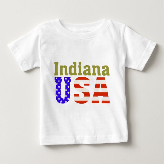 T-shirt Pour Bébé Indiana USA Aashen alpha (Devant)