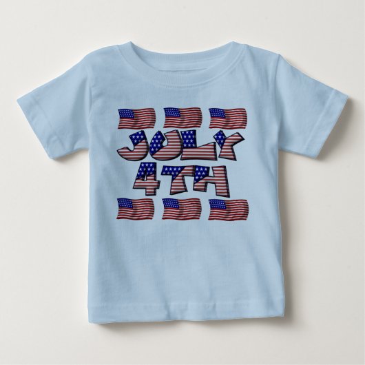 T-shirt Pour Bébé Indicateur 4 juillet (Devant)