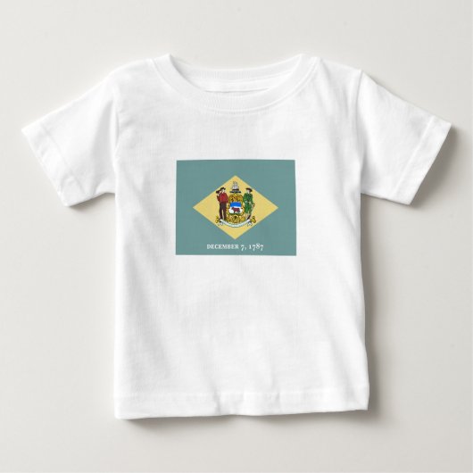 T-shirt Pour Bébé Indicateur d'état du Delaware (Devant)