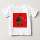 T-shirt Pour Bébé Indonesi Shadow Puppet Hohoho Design sur toile rou (Devant)