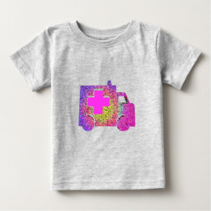 T-shirt Pour Bébé infirmière d'ambulance accentuée médecin urgentist