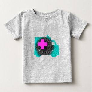 T-shirt Pour Bébé infirmière d'ambulance bleue croix emt docteur méd