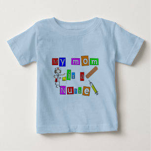 T-shirt Pour Bébé Infirmière Enfants "Ma mère est infirmière" T-shir