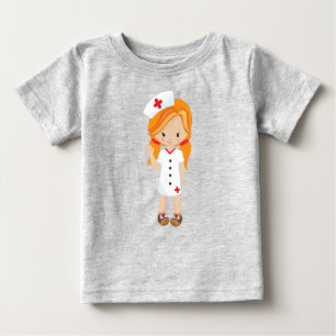 T-shirt Pour Bébé Infirmière, Médecine, Docteur, Mignonne fille, Che