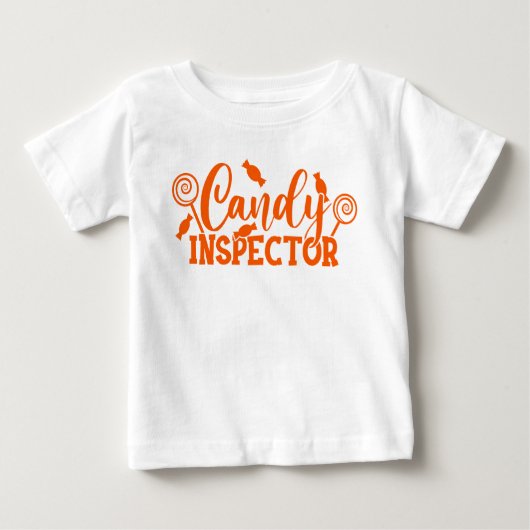 T-shirt Pour Bébé Inspecteur Halloween Candy (Devant)