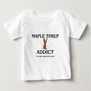 T-shirt Pour Bébé Intoxiqué de sirop d'érable