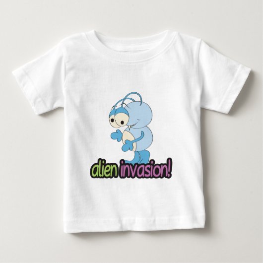 T-shirt Pour Bébé Invasion Alien Conception 2 (Devant)