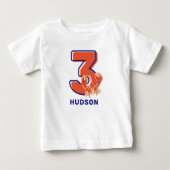 T-shirt Pour Bébé Invité d'honneur du homard d'anniversaire du 3e an (Devant)