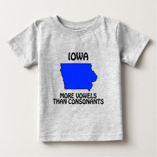 T-shirt Pour Bébé Iowa - Plus de voyelles que de consonnes