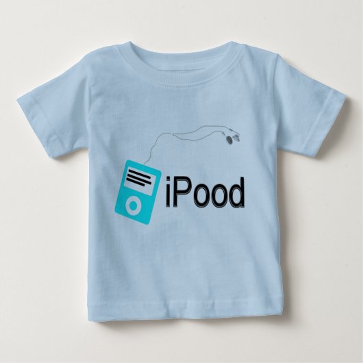 T-shirt Pour Bébé ipood-bleu (Devant)