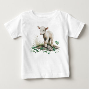 T-shirt Pour Bébé Irish Farmhouse   Agneau mignon en T-shirt bébé en