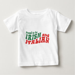 T-shirt Pour Bébé irlandais italien
