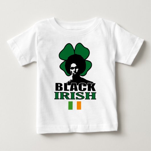 T-shirt Pour Bébé Irlandais noir (Devant)