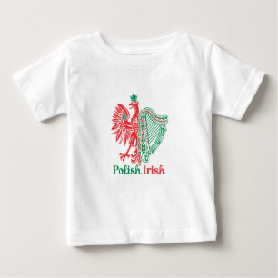 T-shirt Pour Bébé Irlandais polonais