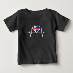 T-shirt Pour Bébé Islande - Islande Drapeau de coeur