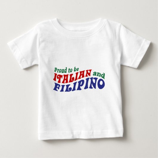 T-shirt Pour Bébé Italien et philippin (Devant)