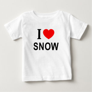 T-SHIRT POUR BÉBÉ J' ❤️ NEIGE J'AIME NEIGE J'AIME NEIGE