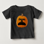 T-shirt Pour Bébé Jack o' Lantern Malheureux Face, Citrouille d'Hall (Devant)