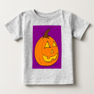 T-shirt Pour Bébé Jack o' Lantern Purple Inférieur Creeper biologiqu