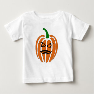 T-shirt Pour Bébé Jack O'Lantern, Visage Citrouille