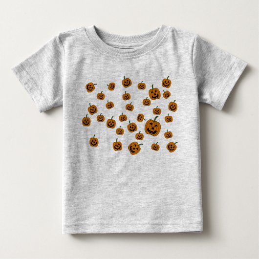 T-shirt Pour Bébé Jack O'Lanterns arrière - plan (Devant)