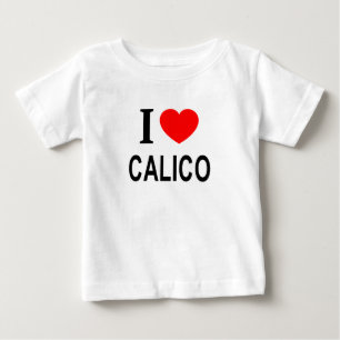 T-shirt Pour Bébé J'adore CALICO J'AIME CALICO JE ❤️ CALICO