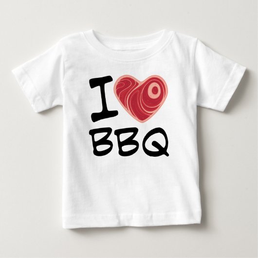 T-shirt Pour Bébé J'adore le barbecue (Devant)