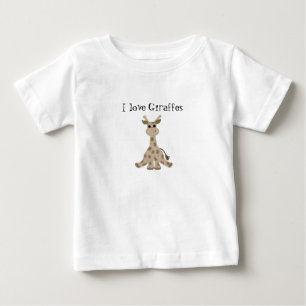 T-shirt Pour Bébé J'adore les girafes