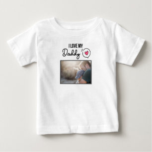 T-SHIRT POUR BÉBÉ J'ADORE MES VÊTEMENTS BÉBÉS DORÉS PHOTO PERSONNALI