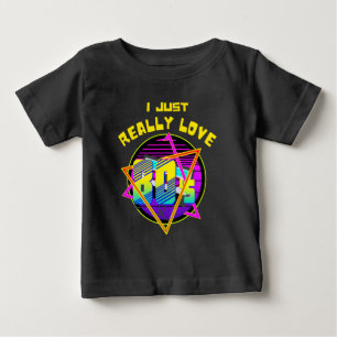 T-shirt Pour Bébé j'ADORE VRAIMENT LES ANNÉES 80