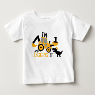 T-shirt Pour Bébé J'ai 1 an et creuser le mignon bébé Dinosaur d'ann