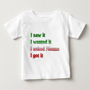 T-shirt Pour Bébé J'Ai Demandé À Nonno
