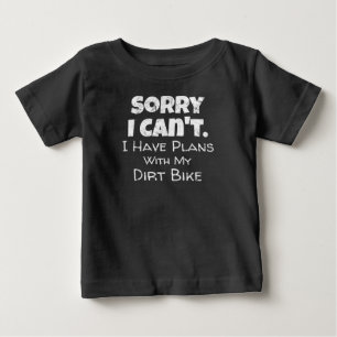 T-shirt Pour Bébé J'Ai Des Plans Avec Mon Dirt Vélo Cadeau