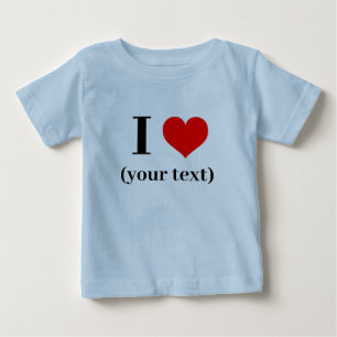 T-shirt Pour Bébé J'AI LE COEUR ! T-shirt Bébé Jersey fin - Bleu cla