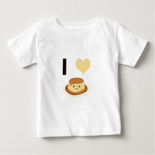 T-shirt Pour Bébé J'ai le flan du Coeur (amour) !