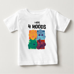 T-shirt Pour Bébé J'ai quatre humeurs
