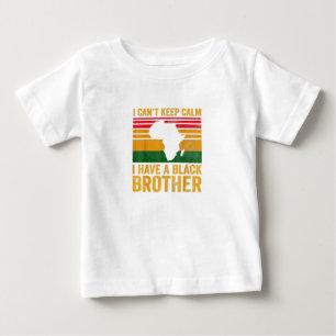 T-shirt Pour Bébé J'ai un frère noir pour une grande sœur