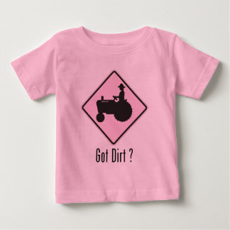 T-shirt Pour Bébé J'Ai Un Tracteur De Chemise Rose