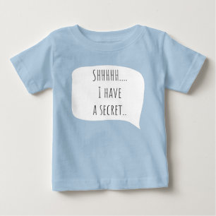 T-shirt Pour Bébé J'ai une date secrète, grand frère personnalisable
