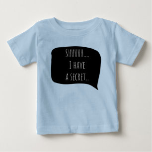 T-shirt Pour Bébé J'ai une date secrète, grand frère personnalisable