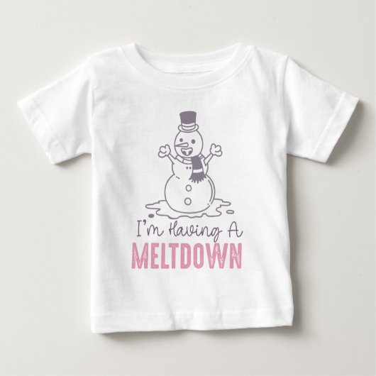 T-shirt Pour Bébé J'ai une fonte - Drôle Snowman Design (Devant)