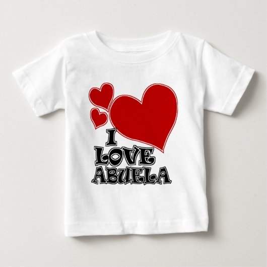 T-SHIRT POUR BÉBÉ J'AIME ABUELA (Devant)