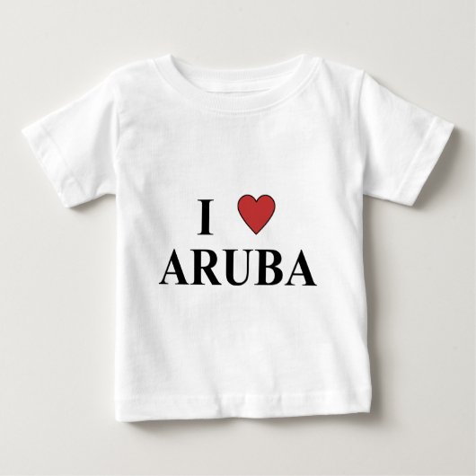 T-shirt Pour Bébé J'aime Aruba (Devant)
