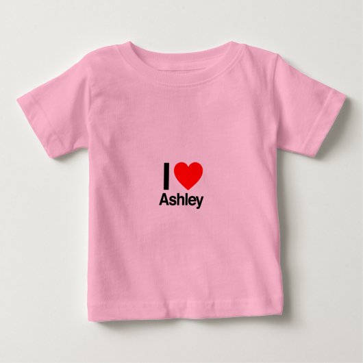 T-shirt Pour Bébé j'aime ashley (Devant)