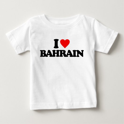 T-SHIRT POUR BÉBÉ J'AIME BAHREÏN (Devant)