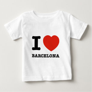 T-shirt Pour Bébé J'aime Barcelone