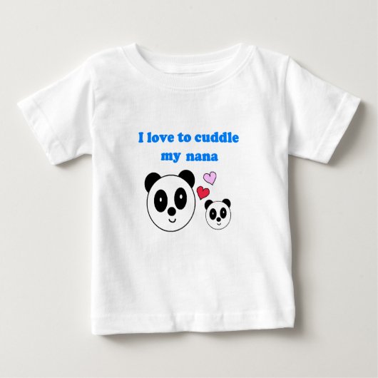 T-SHIRT POUR BÉBÉ J'AIME CUDDLE MON NANA (Devant)