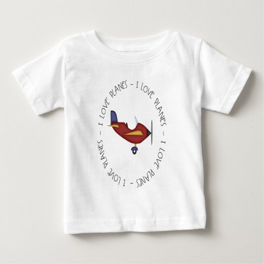 T-shirt Pour Bébé J'aime des avions (Devant)