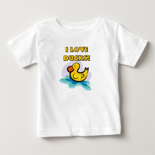 T-shirt Pour Bébé J'aime des canards (Devant)